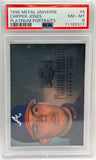 1996 Metal Universe Chipper Jones Platinum Portraits PSA 8