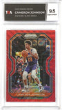 2020-21 Prizm Ruby Wave Prizm Cameron Johnson TGA 9.5