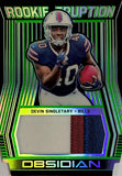 2019 Obsidian Rookie Eruption Relics Electric Etch Green Devin Singletary #13/25